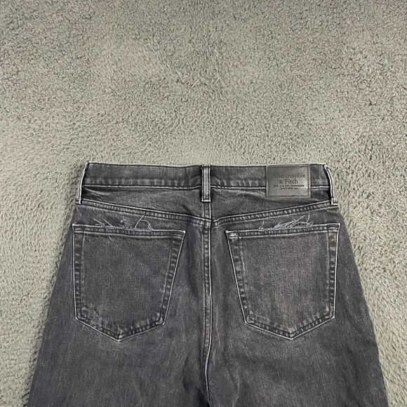 Abercrombie & Fitch Jeans Mens 32x34 Black 90s Slim Vintage Stretch Distressed - Picture 7 of 14